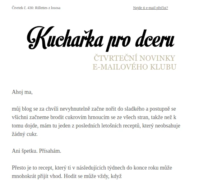 Florentýna - Kuchařka pro dceru: Recept Rillettes z lososa – červen 2026 | Nuslet.cz