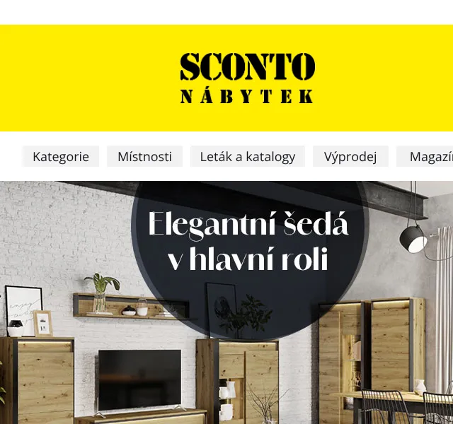 Sconto: Elegantní šedá – červen 2026 | Nuslet.cz