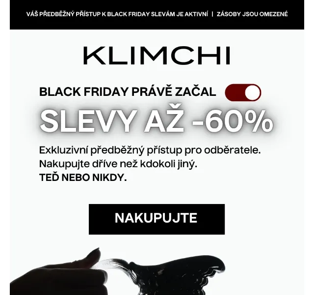 KLIMCHI: Black Friday slevy – červenec 2026 | Nuslet.cz