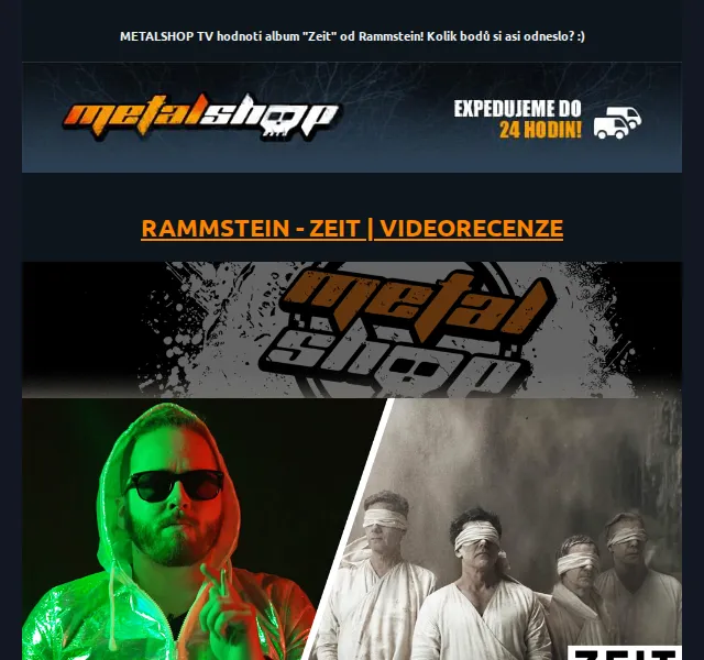 METALSHOP: Videorecenze Rammstein Zeit – červen 2026 | Nuslet.cz