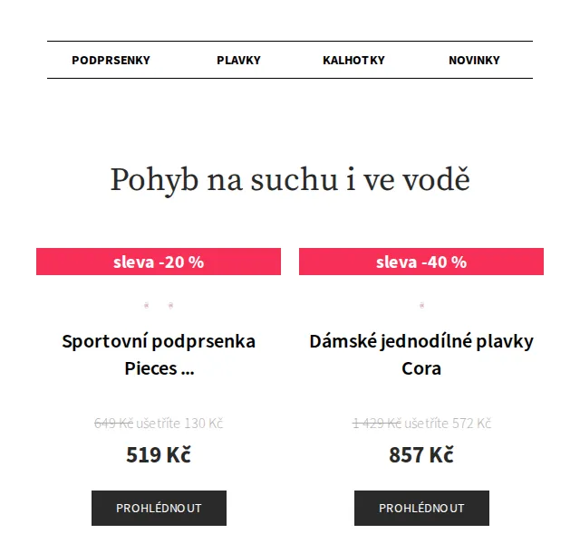 Astratex: Podprsenky a plavky se slevou až 40 % – červen 2026 | Nuslet.cz