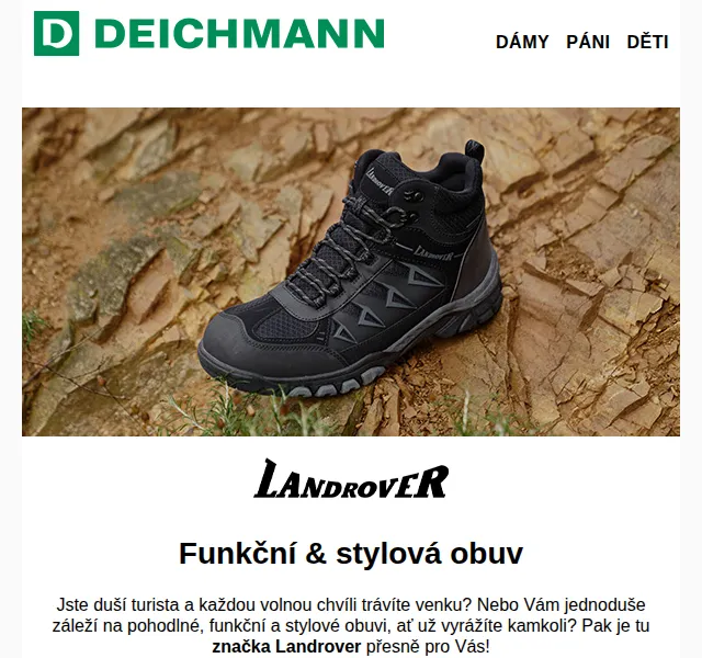 DEICHMANN: Outdoorová obuv Landrover od 899 Kč – červenec 2026 | Nuslet.cz