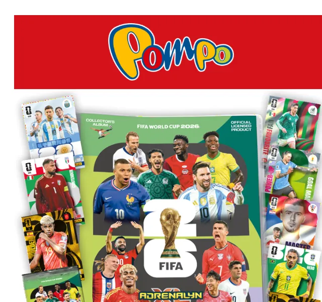 Pompo E-shop: Panini FIFA World Cup 2026 + LEGO fotbal – květen 2026
