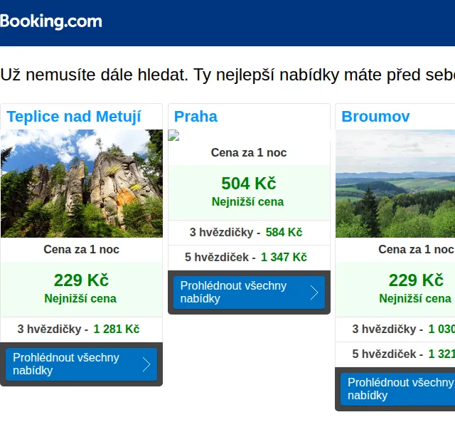 Booking.com: Slevy až 30 % na pobyty – červen 2026 | Nuslet.cz