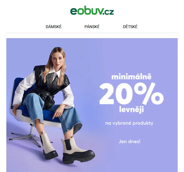 eobuv.cz: Sleva 20 % na boty – červen 2026 | Nuslet.cz