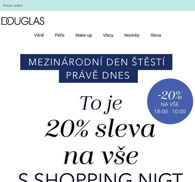 Douglas CZ: 20% sleva na vše – červen 2026 | Nuslet.cz
