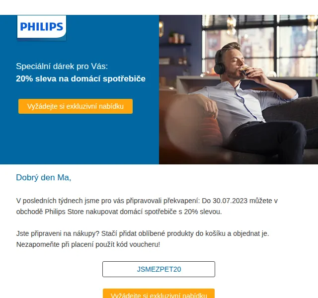 Philips: 20% sleva na domácí spotřebiče – červenec 2026 | Nuslet.cz