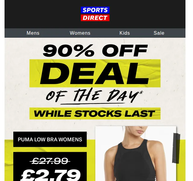 Sportsdirect: PUMA low bra za £2.79 (90% sleva) – červen 2026 | Nuslet.cz