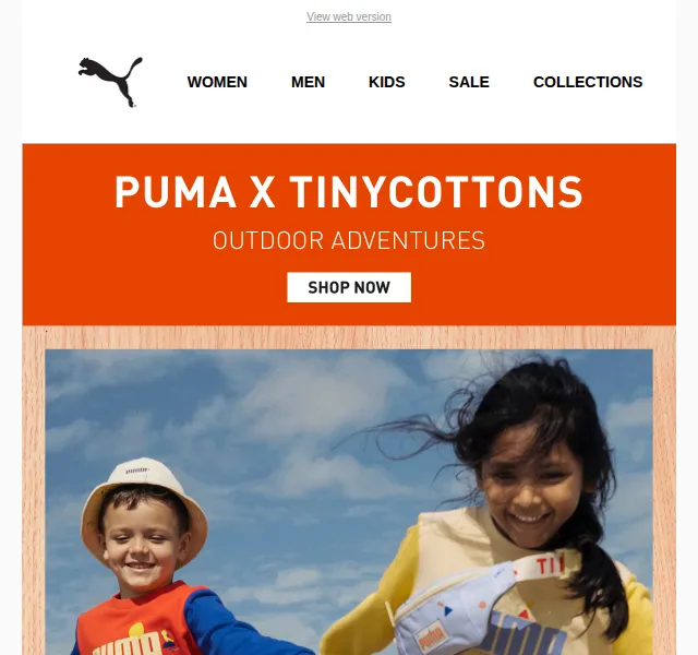 PUMA x TINYCOTTONS dětská kolekce – červen 2026 | Nuslet.cz