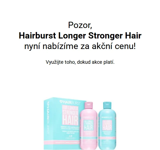 Notino: Hairburst Longer Stronger Hair za 753 Kč – červen 2026 | Nuslet.cz