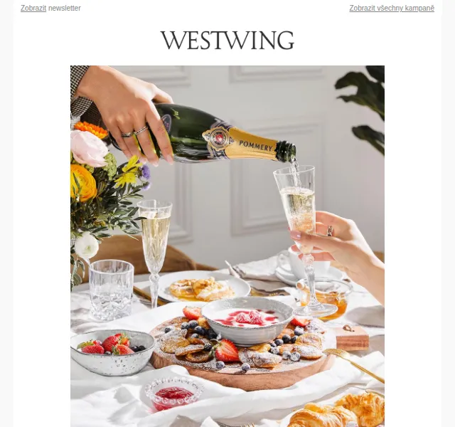 Westwing: Champagne Breakfast – výprodej od 79 Kč – červen 2026 | Nuslet.cz