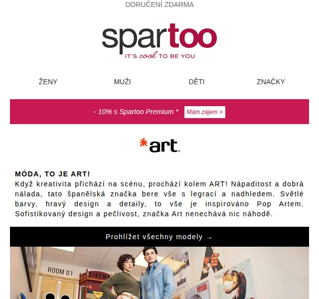 Spartoo.cz: Doručení zdarma Art, Diesel, Vans – červen 2026 | Nuslet.cz