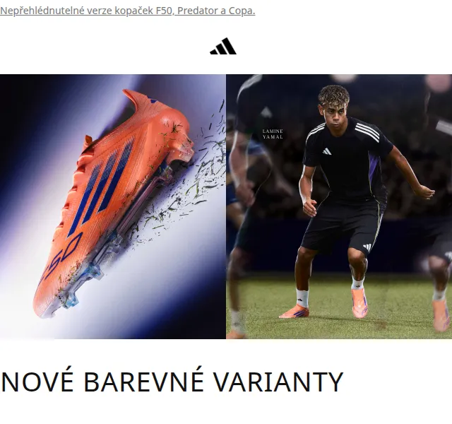Adidas Coral Blaze Pack – nové kopačky F50, Predator, Copa – červenec 2026 | Nuslet.cz