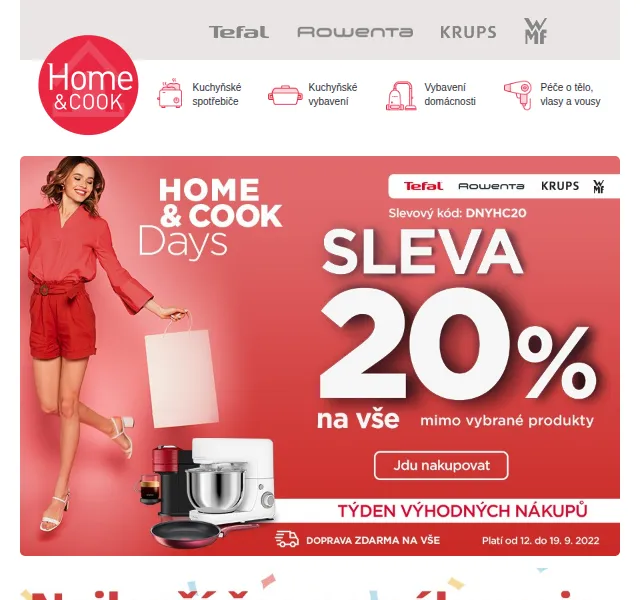 Home & Cook: 20% sleva na vše – červen 2026 | Nuslet.cz