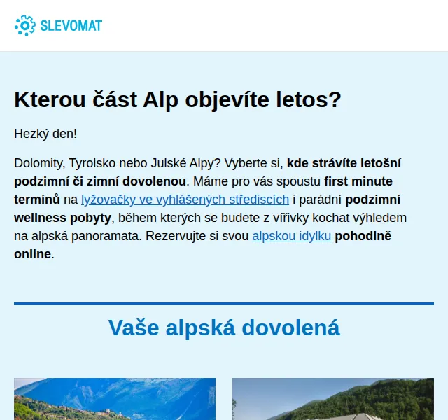 Slevomat: First minute lyžování a podzimní wellness od 2 190 Kč – červenec 2026 | Nuslet.cz