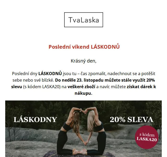 Niki a Ctirad z TvaLaska: 20% sleva + dárek – červenec 2026 | Nuslet.cz
