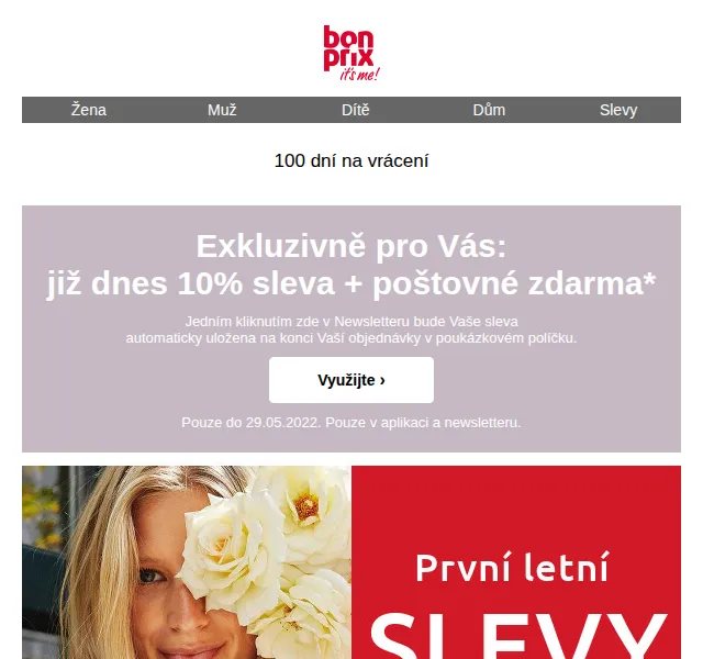 bonprix: 10% sleva a poštovné zdarma – červen 2026 | Nuslet.cz