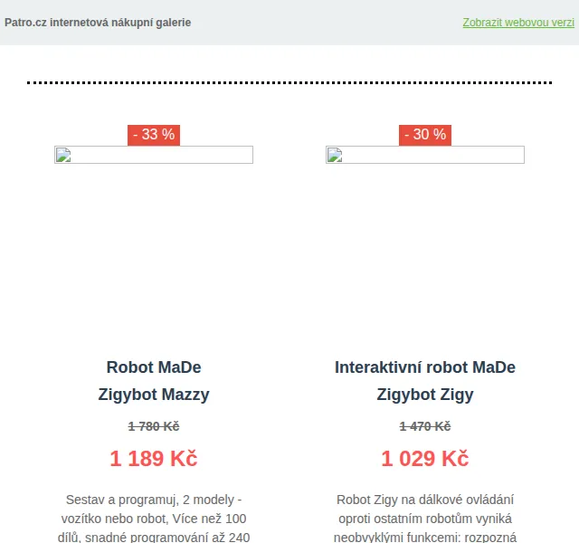 Patro.cz: Interaktivní roboti MaDe se slevou až 37 % – červen 2026 | Nuslet.cz