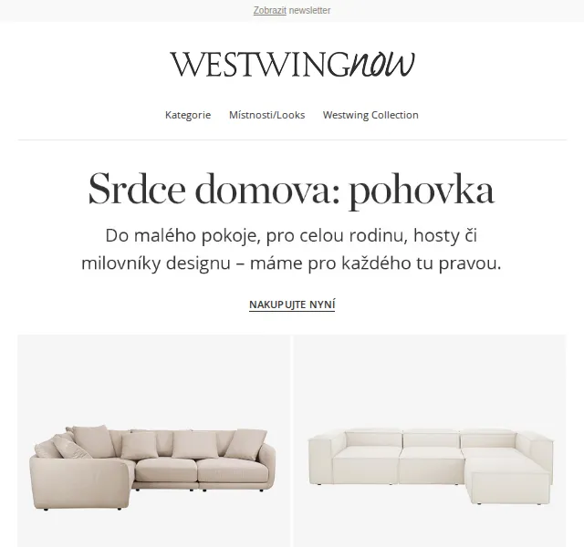 WestwingNow: Modulární pohovky a koberce – červen 2026 | Nuslet.cz