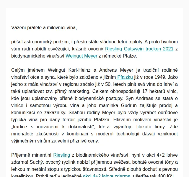Premier Wines & Spirits: Riesling trocken 4+2 zdarma – červenec 2026 | Nuslet.cz