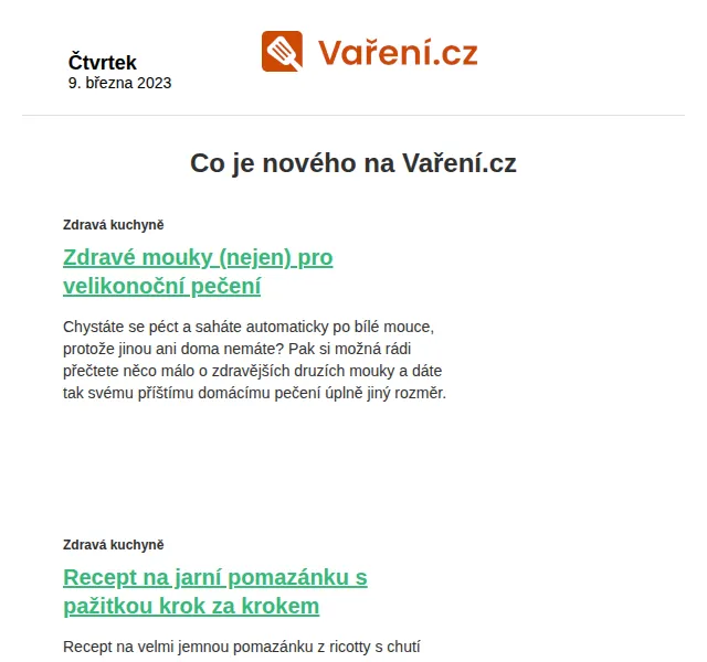 Vaření.cz: Zdravé mouky, jarní recepty – březen 2023 | Nuslet.cz