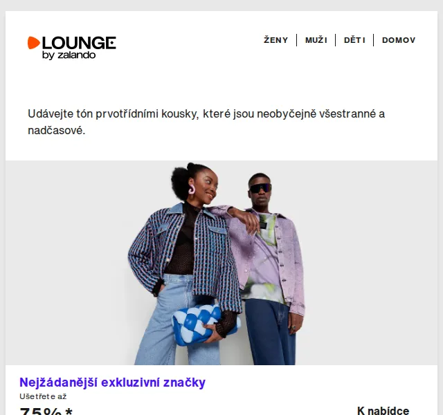 Lounge by Zalando: Exkluzivní značky až 75 % sleva – červenec 2026 | Nuslet.cz