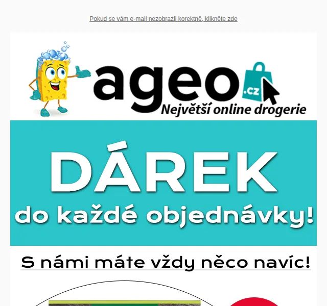 Ageo: Dárek zdarma ke každému nákupu – červen 2026 | Nuslet.cz