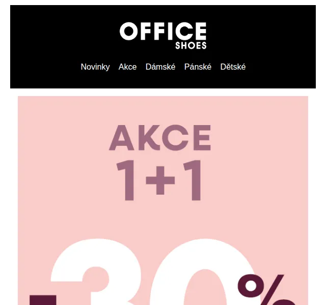 Office Shoes: Akce 1+1 - 30% – červenec 2026 | Nuslet.cz