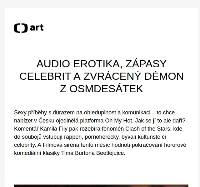 Web ČT art: Ohladuplné erotické audio a fenomén Clash of the Stars – červenec 2026 | Nuslet.cz