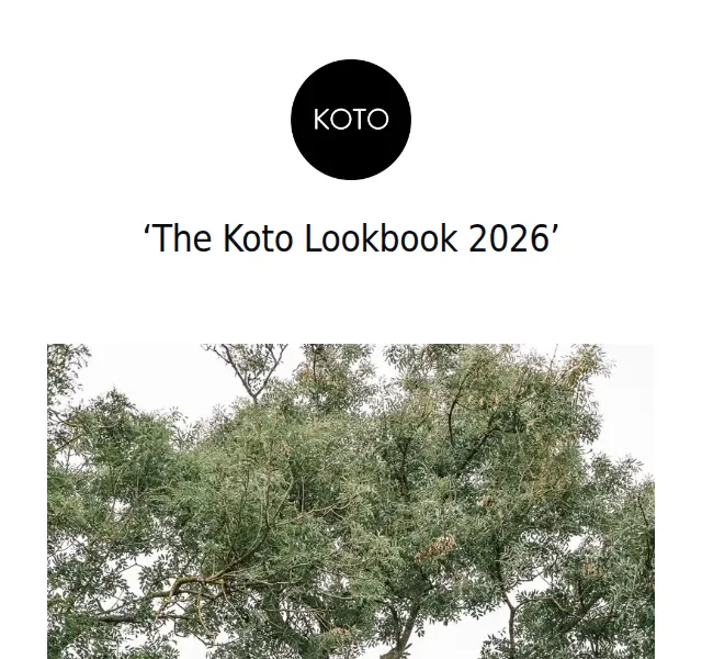 Koto Lookbook 2026 – Architektura řízená přírodou