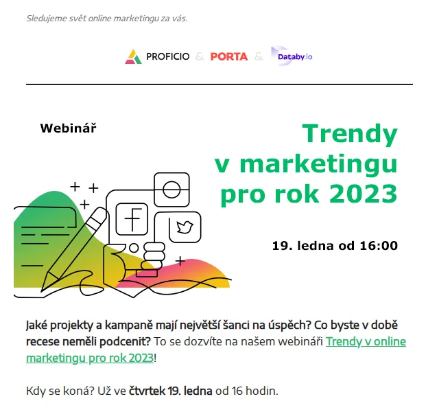 PROFICIO tým: Webinář online marketing 2023 – leden 2023 | Nuslet.cz
