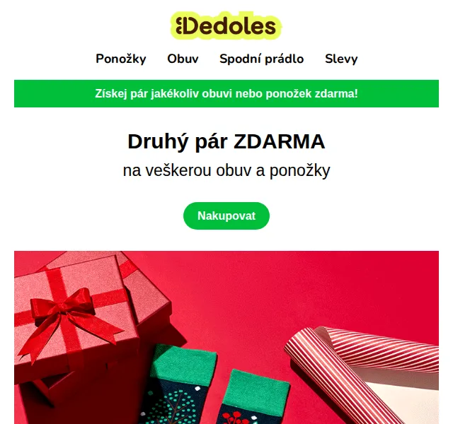 Dedoles: Akce 1+1 na ponožky a obuv – červenec 2026 | Nuslet.cz