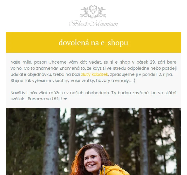 Black Mountain: Dovolená na e-shopu – červenec 2026 | Nuslet.cz