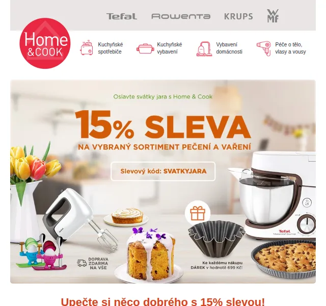 Home & Cook: Sleva až 38 % na kuchyňské spotřebiče Tefal – červen 2026 | Nuslet.cz