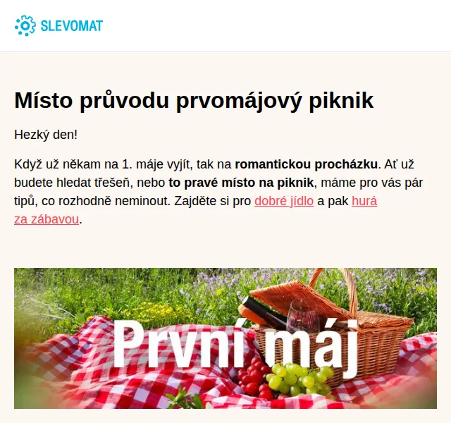 Slevomat: tipy na prvomájový piknik a zábavu – červen 2026 | Nuslet.cz