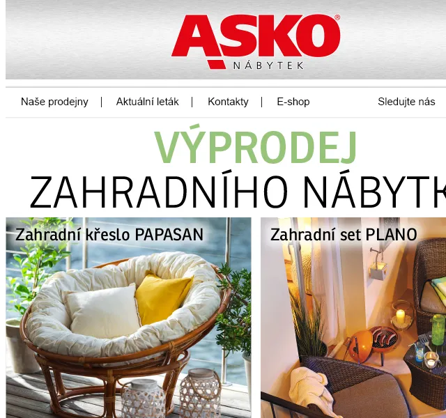 Asko Nábytek: zahradní nábytek a doplňky – červen 2026 | Nuslet.cz