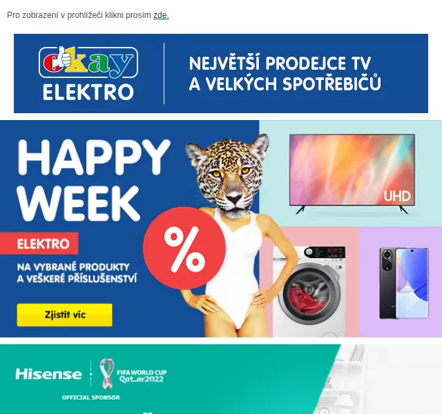 OKAY: Hisense sleva až 25 % – červen 2026 | Nuslet.cz
