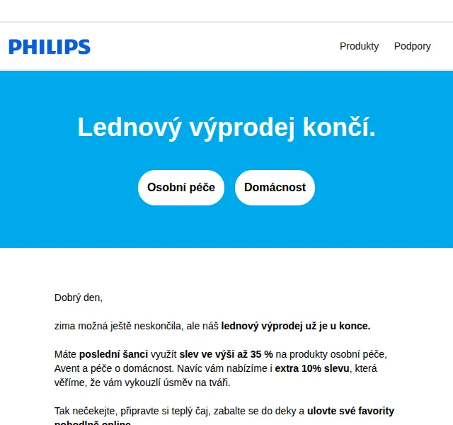 Philips: Výprodej až 35 % + extra 10% sleva – červenec 2026 | Nuslet.cz