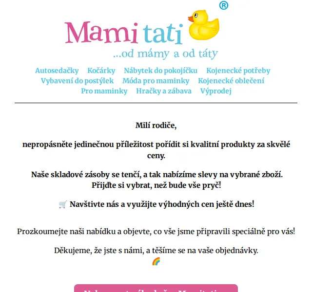Mamitati.cz: Výprodej hraček, čepic a tepláků – červenec 2026 | Nuslet.cz