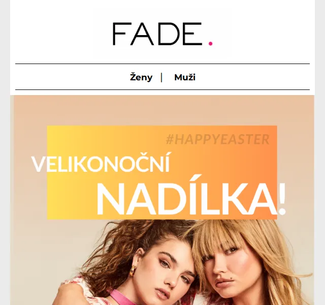 Fade: Velikonoční nadílka se slevami až -30 % – červen 2026 | Nuslet.cz