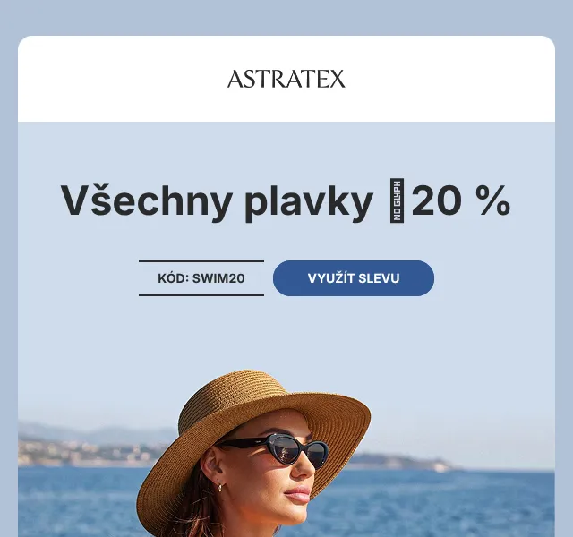 Astratex.cz: Plavky −20 % – červenec 2026 | Nuslet.cz