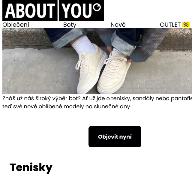 ABOUT YOU: Letní boty Nike, Adidas, Birkenstock – červenec 2026