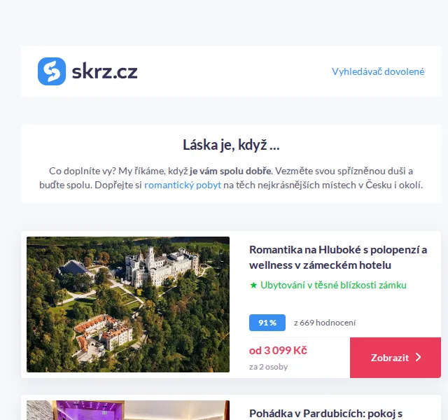 Vánoce na Skrz: romantické pobyty již od 1 300 Kč – červenec 2026 | Nuslet.cz