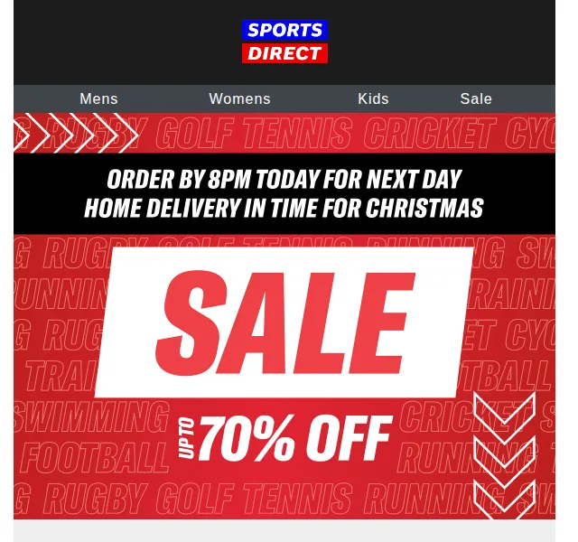 Sportsdirect.com: sleva až 70 % – prosinec 2022 | Nuslet.cz