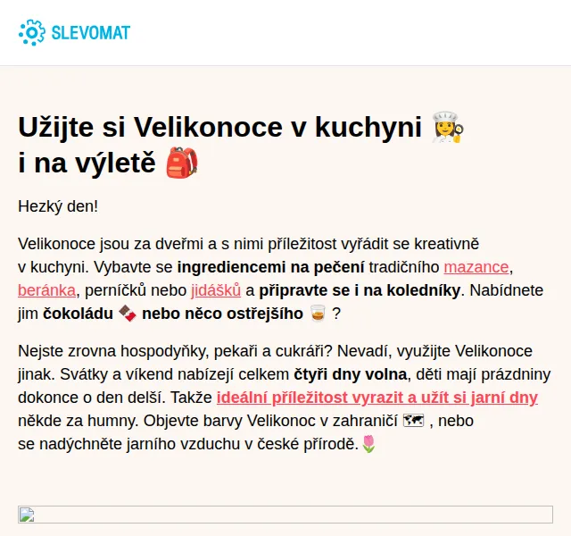 Slevomat: Velikonoční slevy na jídlo, dekorace i zájezdy – červen 2026 | Nuslet.cz