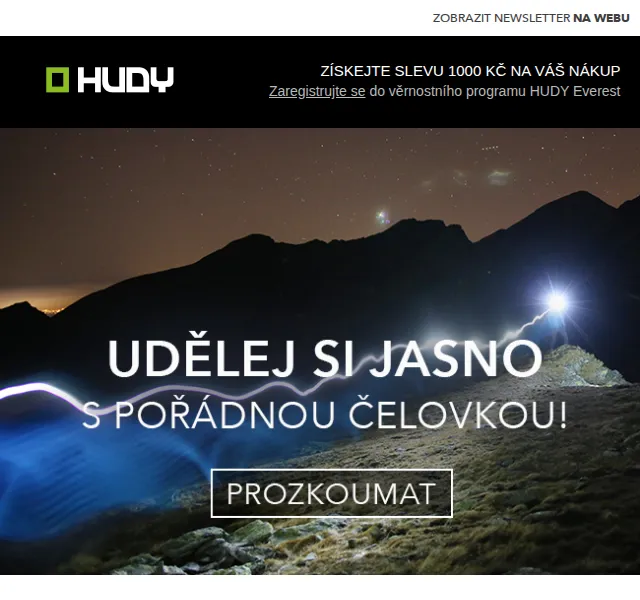 Hudy: Čelovky Black Diamond a Ledlenser se slevou 1000 Kč – červen 2026 | Nuslet.cz