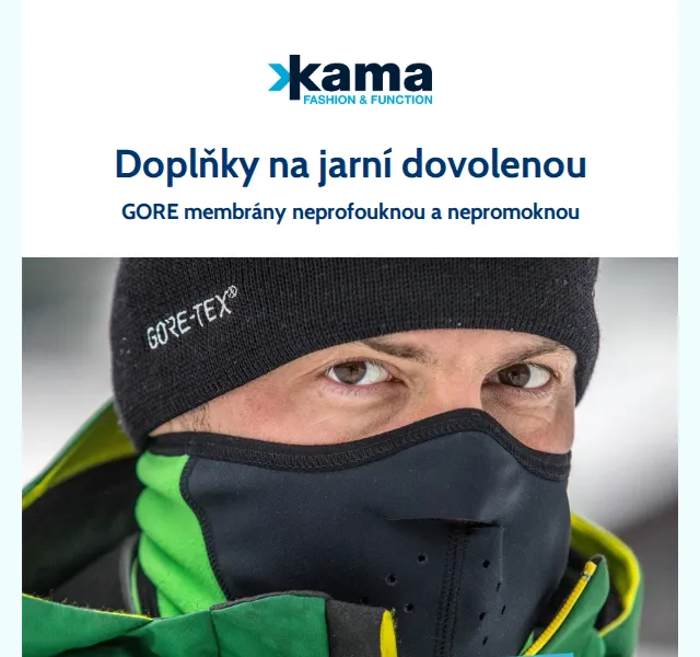 KAMA: Doplňky s GORE membránami – červenec 2026 | Nuslet.cz
