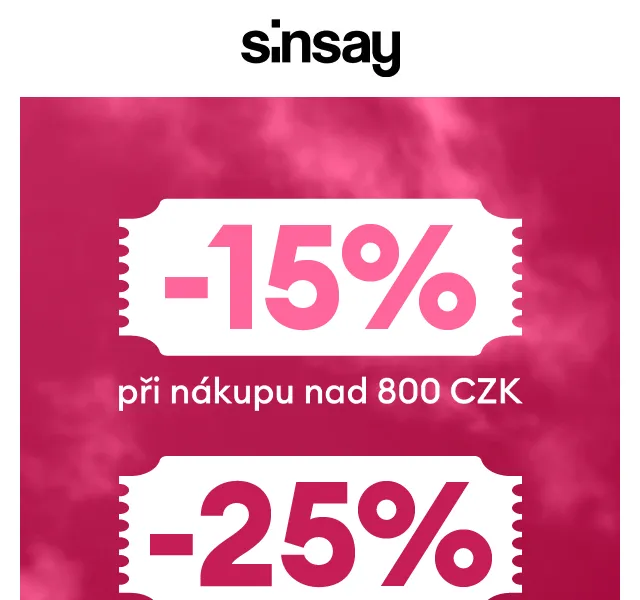 Sinsay: SUPER AKCE až -25 % – červenec 2026 | Nuslet.cz