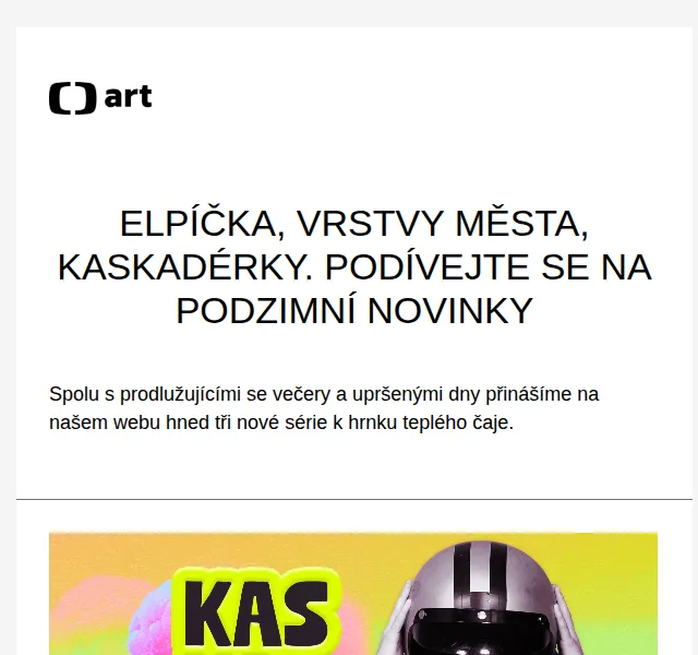 Web ČT art: Podzimní novinky – Elpíčka, Vrstvy města, Kaskadérky – červenec 2026 | Nuslet.cz