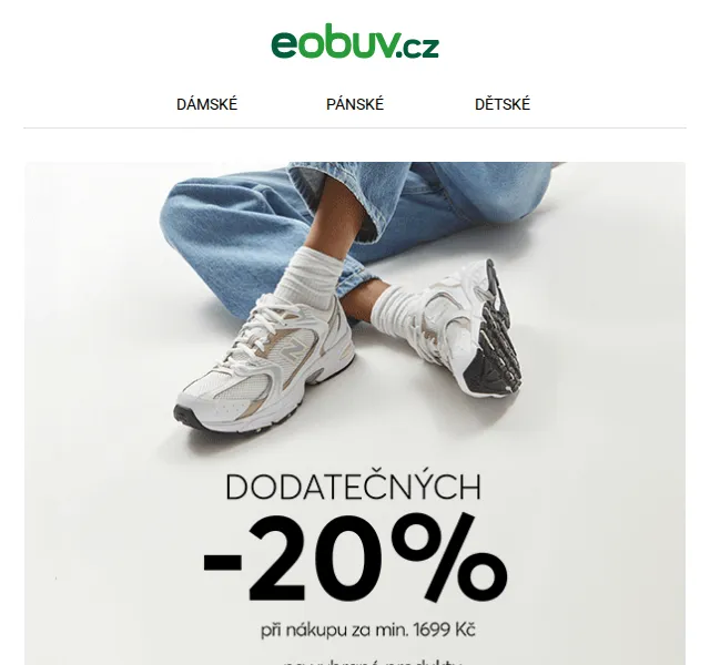 eobuv.cz: Extra -20 % na jarní boty – červenec 2026 | Nuslet.cz